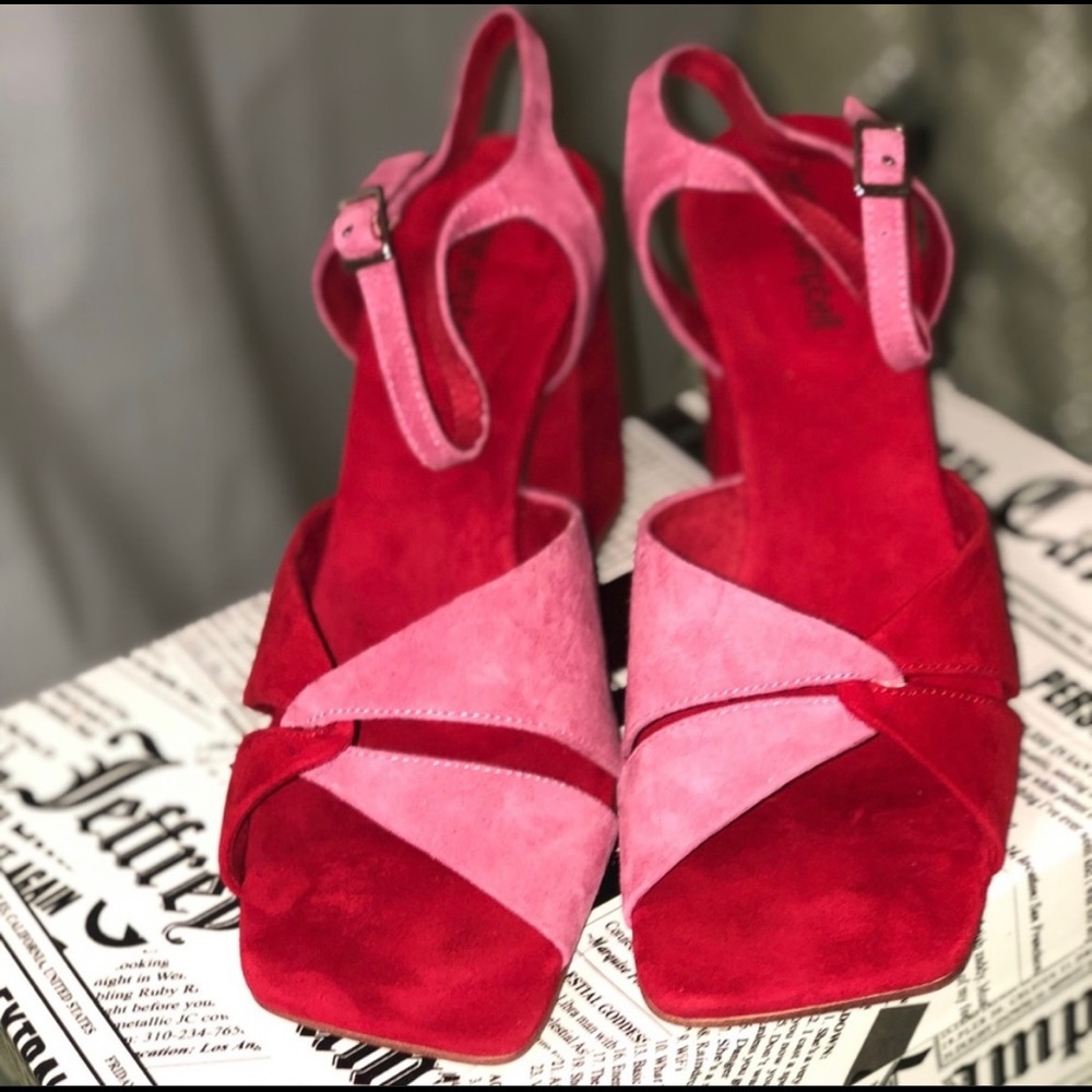 Brand new, Jeffrey Campbell Red and Pink Suede